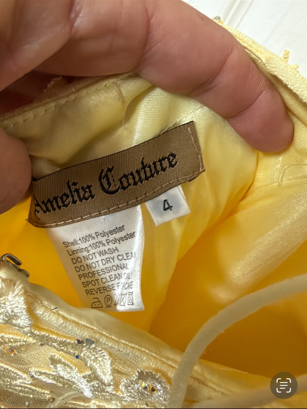 Yellow prom dress